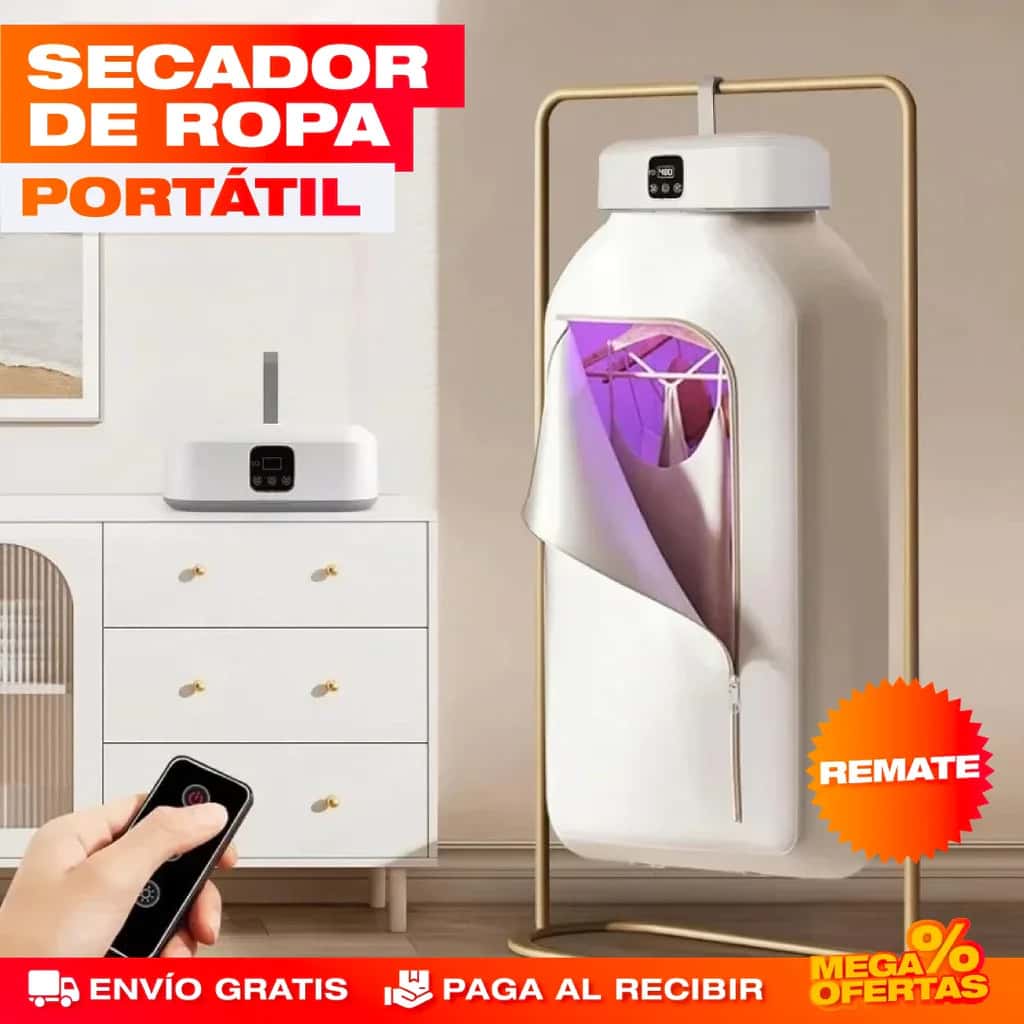 SECADOR DE ROPA PORTÁTIL 600W
