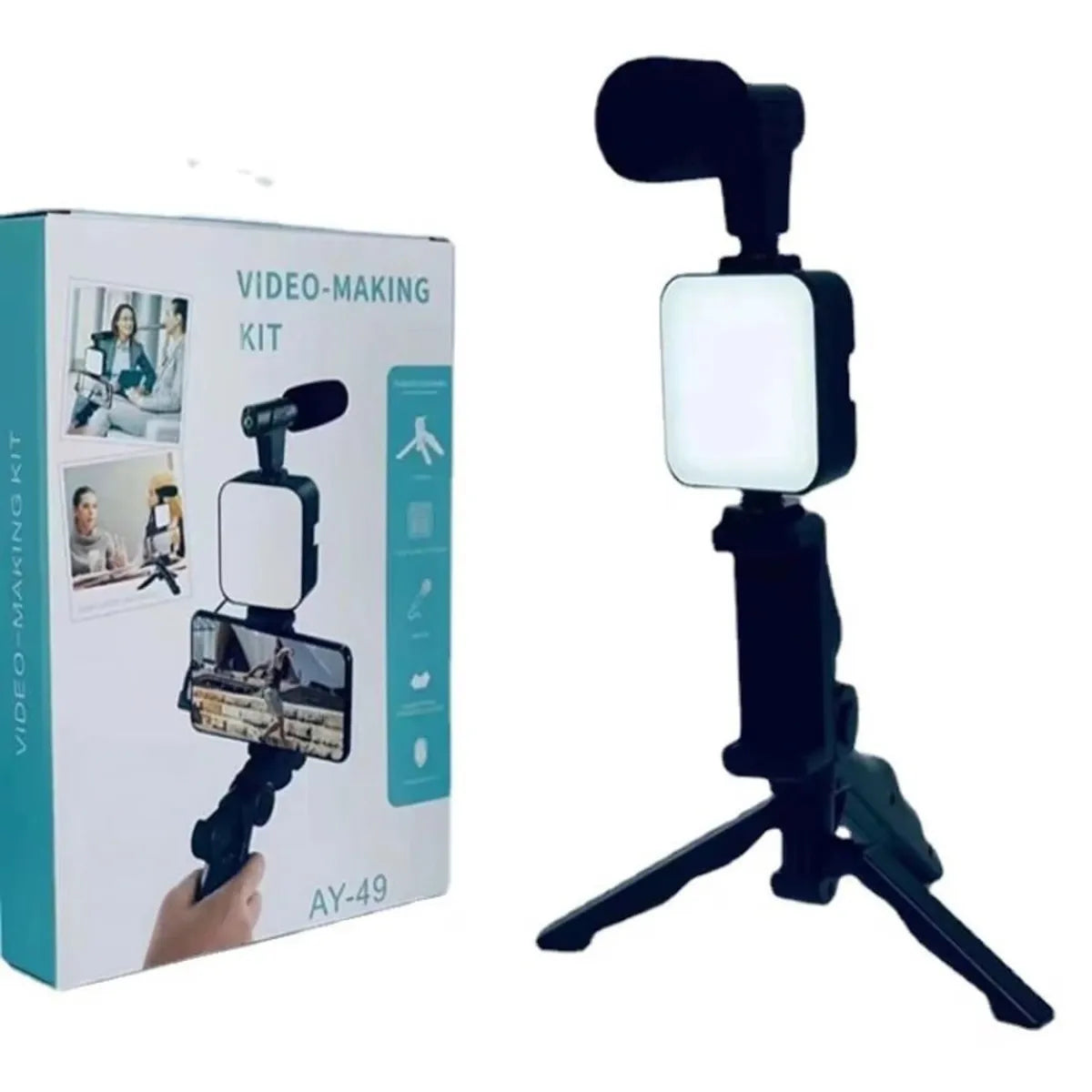 KIT DE GRABACIÓN DE VIDEO CON TRÍPODE Y BLUETOOTH